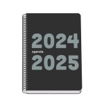 16460-AGENDA ESCOLAR 2024-2025 TAMANO A5 TAPA POLIPROPILENO  DIA PAGINA MEMORY BASIC NEGRO DOHE 51758