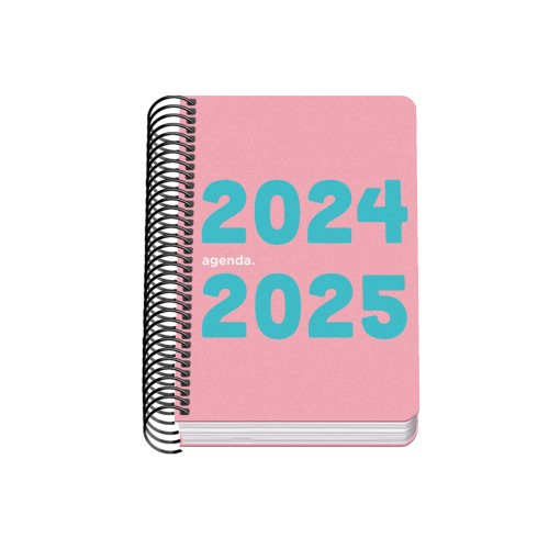 16464-AGENDA ESCOLAR 2024-2025 TAMANO A6 TAPA POLIPROPILENO  DIA PAGINA MEMORY BASIC ROSA DOHE 51764