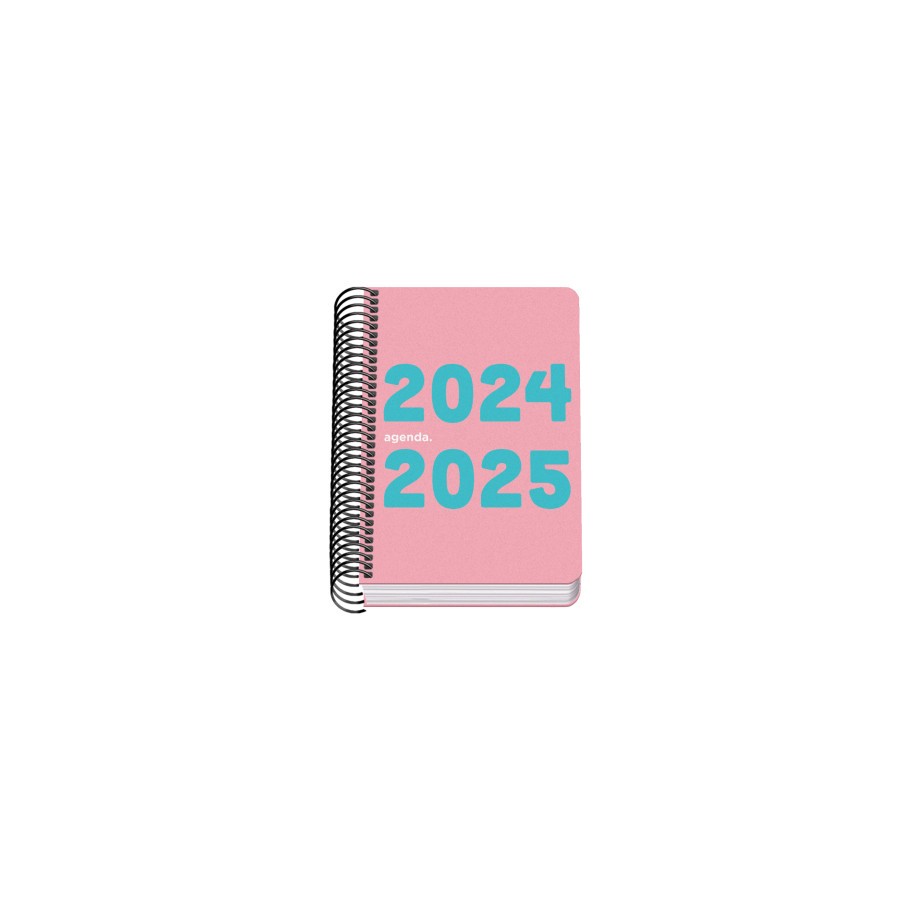 16464-AGENDA ESCOLAR 2024-2025 TAMANO A6 TAPA POLIPROPILENO  DIA PAGINA MEMORY BASIC ROSA DOHE 51764