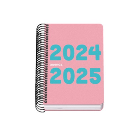 16464-AGENDA ESCOLAR 2024-2025 TAMANO A6 TAPA POLIPROPILENO  DIA PAGINA MEMORY BASIC ROSA DOHE 51764
