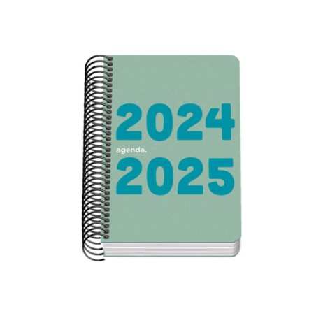 16466-AGENDA ESCOLAR 2024-2025 TAMANO A6 TAPA POLIPROPILENO  DIA PAGINA MEMORY BASIC VERDE DOHE 51765