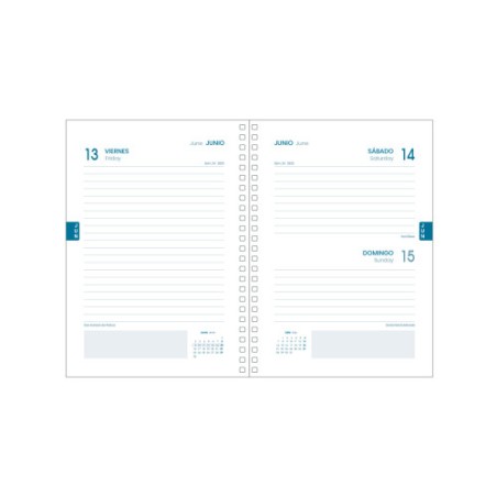 16467-AGENDA ESCOLAR 2024-2025 TAMANO A6 TAPA POLIPROPILENO  DIA PAGINA MEMORY BASIC VERDE DOHE 51765