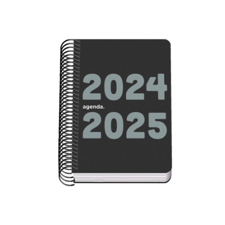 16468-AGENDA ESCOLAR 2024-2025 TAMANO A6 TAPA POLIPROPILENO  DIA PAGINA MEMORY BASIC NEGRO DOHE 51766