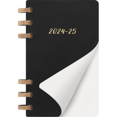 16494-AGENDA 12 MESES 2025 ACADEMICA ESPIRAL L (13 X 21 CM) NEGRA TAPA BLANDA MOLESKINE DSSPB12AMWH3Y25