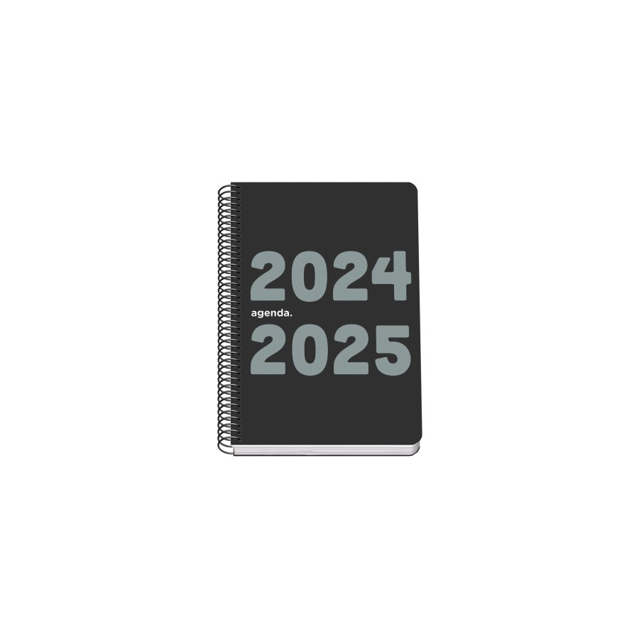 16500-AGENDA ESCOLAR 2024-2025 TAMANO A5 TAPA POLIPROPILENO  SEMANA VISTA MEMORY BASIC NEGRO DOHE 51762