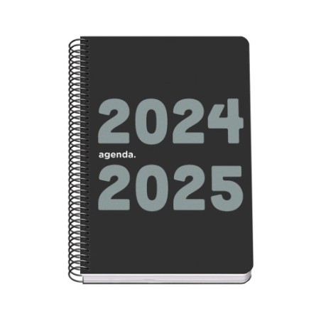 16500-AGENDA ESCOLAR 2024-2025 TAMANO A5 TAPA POLIPROPILENO  SEMANA VISTA MEMORY BASIC NEGRO DOHE 51762