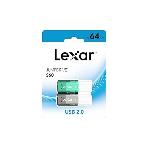 16512-LEXAR 2X64GB PACK JUMPDRIVE S60 USB 2.0 FLASH DRIVE