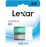 16512-LEXAR 2X64GB PACK JUMPDRIVE S60 USB 2.0 FLASH DRIVE