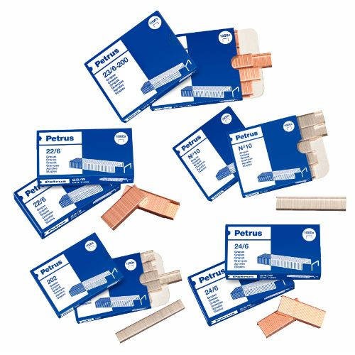 1683-CAJA DE 1000 GRAPAS TIPO 22/6 - 24/6 GALVANIZADAS PARA GRAPADORAS DE SOBREMESA/OFICINA PETRUS 55723