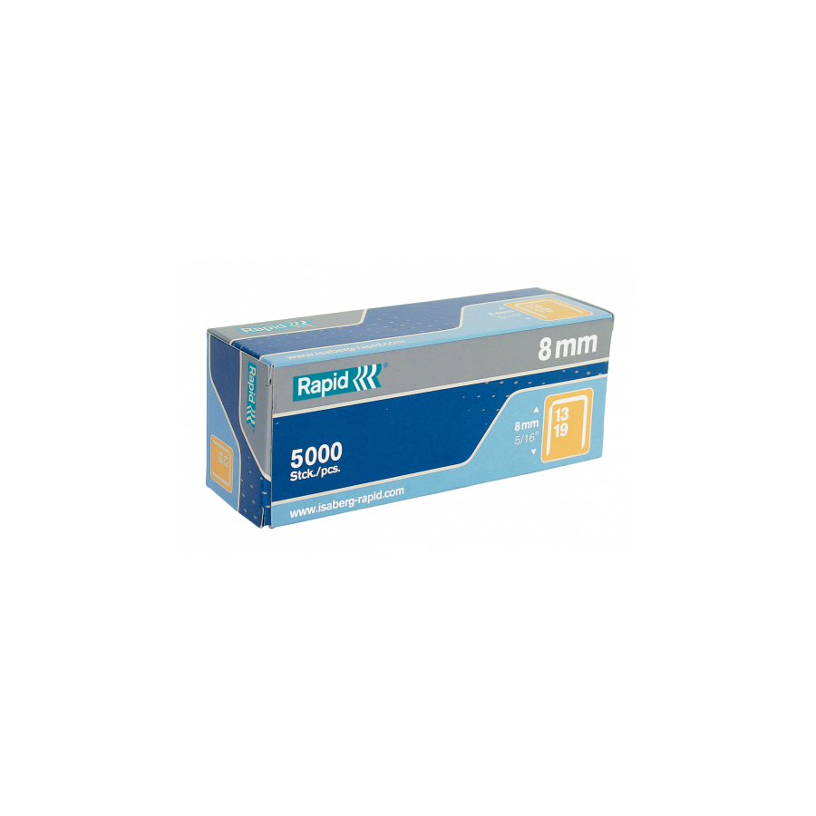 1691-CAJA DE 5000 GRAPAS TIPO 13/8 GALVANIZADAS PARA CLAVADORAS RAPID 1183