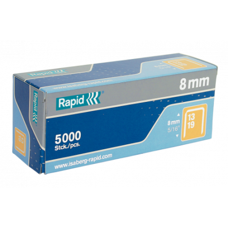 1691-CAJA DE 5000 GRAPAS TIPO 13/8 GALVANIZADAS PARA CLAVADORAS RAPID 1183