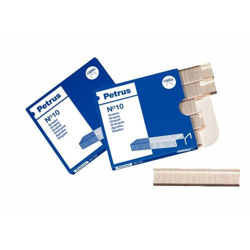 1693-CAJA DE 1000 GRAPAS TIPO No 10 GALVANIZADAS PARA GRAPADORAS DE ESCOLARES/OFICINA PETRUS 55706