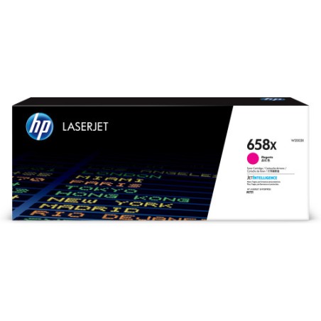 16942-HP Cartucho de toner Original LaserJet 658X magenta de alta capacidad