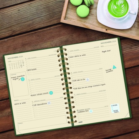 16951-AGENDA 16 MESES SEPTIEMBRE 2024-DICIEMBRE 2025 E10-155X212 SEMANA VISTA HORIZONTAL HAIKU VERDE FINOCAM 627400225