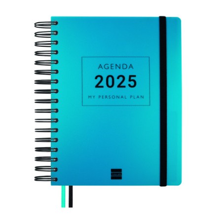 16960-AGENDA 16 MESES SEPTIEMBRE 2024-DICIEMBRE 2025 4o 155X217 SEMANA VISTA VERTICAL TEMPUS AZUL FINOCAM 626600425