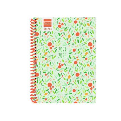 16966-AGENDA ESCOLAR 2024-2025 8o 120X164 SEMANA VISTA HORIZONTAL DIVA FRUITS FINOCAM 536100325