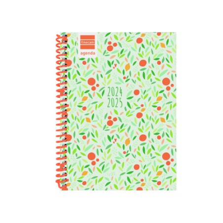 16966-AGENDA ESCOLAR 2024-2025 8o 120X164 SEMANA VISTA HORIZONTAL DIVA FRUITS FINOCAM 536100325