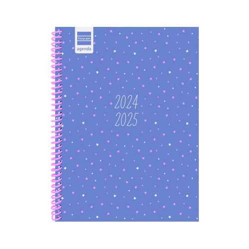 16968-AGENDA ESCOLAR 2024-2025 4o 155X212 SEMANA VISTA HORIZONTAL DIVA STARS FINOCAM 536140225