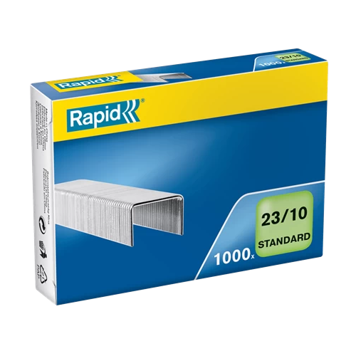1697-CAJA DE 1000 GRAPAS TIPO 23/10 GALVANIZADAS PARA GRAPADORAS DE GRUESOS RAPID 24869300