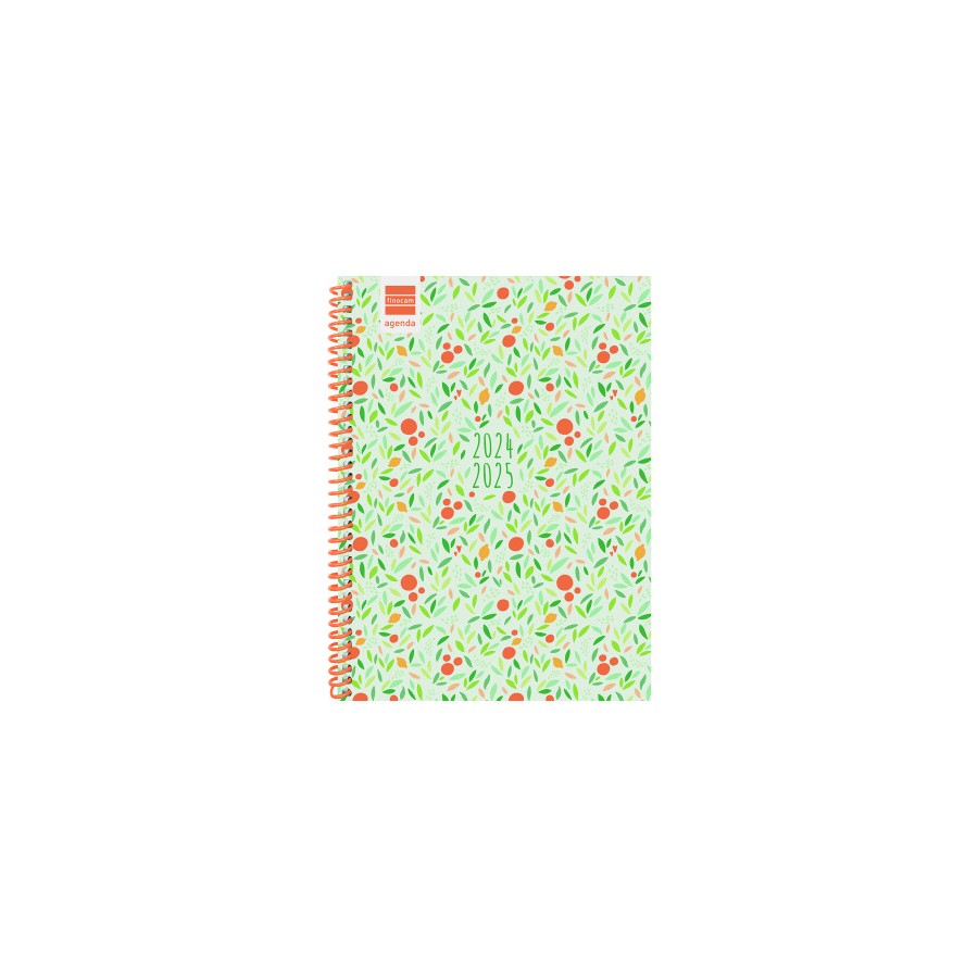 16970-AGENDA ESCOLAR 2024-2025 4o 155X212 SEMANA VISTA HORIZONTAL DIVA FRUITS FINOCAM 536140325