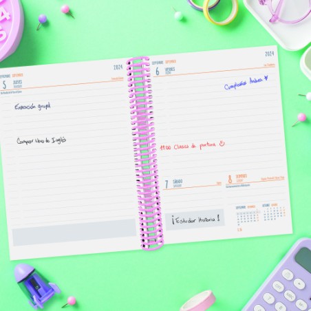 16973-AGENDA ESCOLAR 2024-2025 4o 155X212 1 DIA PAGINA DIVA STARS FINOCAM 536160225