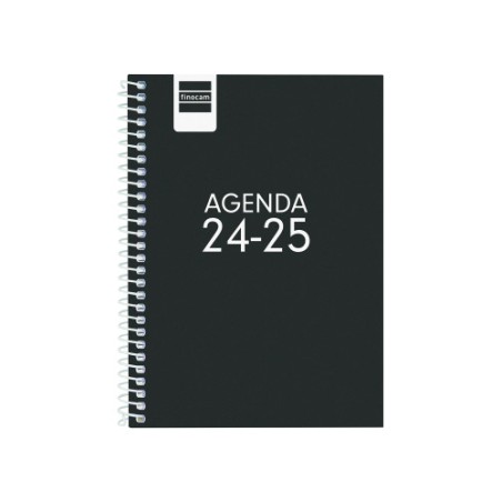 16976-AGENDA ESCOLAR 2024-2025 8o 120X164 SEMANA VISTA HORIZONTAL COOL NEGRO FINOCAM 645000325