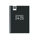 16976-AGENDA ESCOLAR 2024-2025 8o 120X164 SEMANA VISTA HORIZONTAL COOL NEGRO FINOCAM 645000325