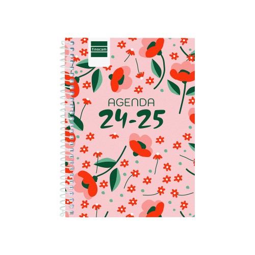 16978-AGENDA ESCOLAR 2024-2025 8o 120X164 SEMANA VISTA HORIZONTAL COOL FLORAL FINOCAM 645000625
