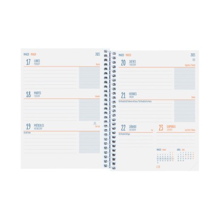 16979-AGENDA ESCOLAR 2024-2025 8o 120X164 SEMANA VISTA HORIZONTAL COOL FLORAL FINOCAM 645000625