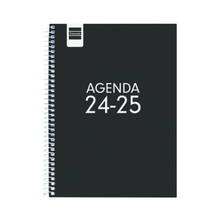 16985-AGENDA ESCOLAR 2024-2025 4o 155X212 SEMANA VISTA HORIZONTAL COOL NEGRO FINOCAM 645040325