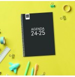 16986-AGENDA ESCOLAR 2024-2025 4o 155X212 SEMANA VISTA HORIZONTAL COOL NEGRO FINOCAM 645040325