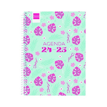 16989-AGENDA ESCOLAR 2024-2025 4o 155X212 SEMANA VISTA HORIZONTAL COOL SELVA FINOCAM 645040725