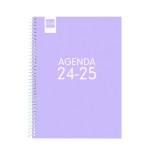 16991-AGENDA ESCOLAR 2024-2025 4o 155X212 SEMANA VISTA HORIZONTAL COOL LILA FINOCAM 645040825