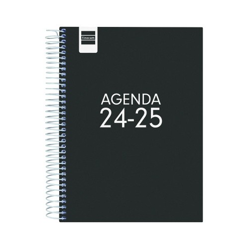 16993-AGENDA ESCOLAR 2024-2025 4o 155X212 1 DIA PAGINA COOL NEGRO FINOCAM 645060325