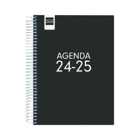 16993-AGENDA ESCOLAR 2024-2025 4o 155X212 1 DIA PAGINA COOL NEGRO FINOCAM 645060325