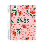 16996-AGENDA ESCOLAR 2024-2025 4o 155X212 1 DIA PAGINA COOL FLORAL FINOCAM 645060625