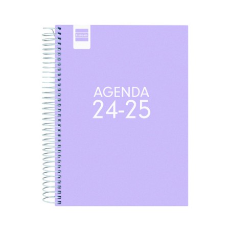 17002-AGENDA ESCOLAR 2024-2025 4o 155X212 1 DIA PAGINA COOL LILA FINOCAM 645060825