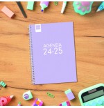 17003-AGENDA ESCOLAR 2024-2025 4o 155X212 1 DIA PAGINA COOL LILA FINOCAM 645060825