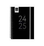 17006-AGENDA ESCOLAR 2024-2025 8o 120X164 SEMANA VISTA HORIZONTAL SECUNDARIA NEGRO FINOCAM 634224025