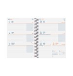 17007-AGENDA ESCOLAR 2024-2025 8o 120X164 SEMANA VISTA HORIZONTAL SECUNDARIA NEGRO FINOCAM 634224025