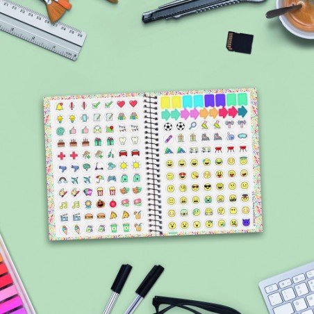 17008-AGENDA ESCOLAR 2024-2025 8o 120X164 SEMANA VISTA HORIZONTAL SECUNDARIA NEGRO FINOCAM 634224025