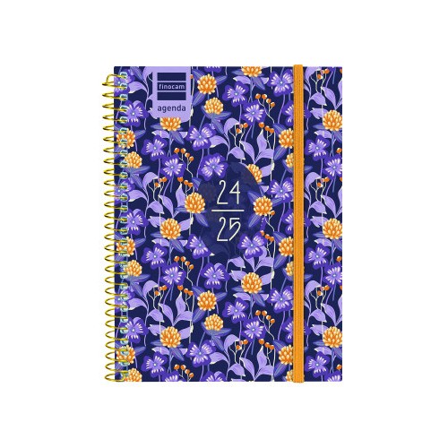 17009-AGENDA ESCOLAR 2024-2025 8o 120X164 SEMANA VISTA HORIZONTAL SECUNDARIA LILAC FINOCAM 634224625