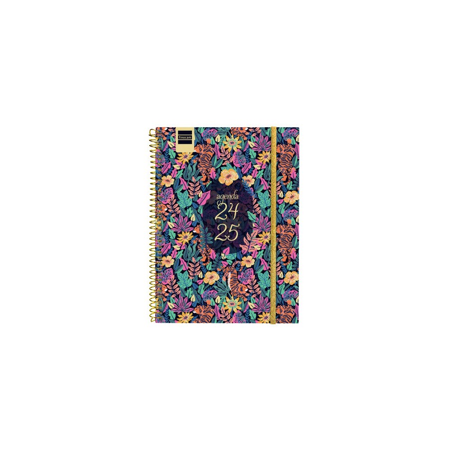 17020-AGENDA ESCOLAR 2024-2025 4o 155X212 SEMANA VISTA HORIZONTAL SECUNDARIA TIGER FINOCAM 634203625