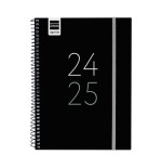 17022-AGENDA ESCOLAR 2024-2025 4o 155X212 SEMANA VISTA HORIZONTAL SECUNDARIA NEGRO FINOCAM 634204025