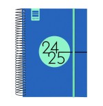 17032-AGENDA ESCOLAR 2024-2025 E10-155X212 1 DIA PAGINA ESPIR LABEL AZUL FINOCAM 633121525