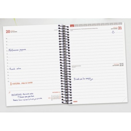 17035-AGENDA ESCOLAR 2024-2025 E10-155X212 1 DIA PAGINA ESPIR LABEL ROJO FINOCAM 633123025