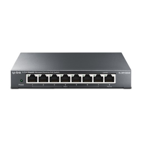 17077-TP-Link TL-RP108GE switch Gestionado L2 Gigabit Ethernet (10/100/1000) Energia sobre Ethernet (PoE) Negro