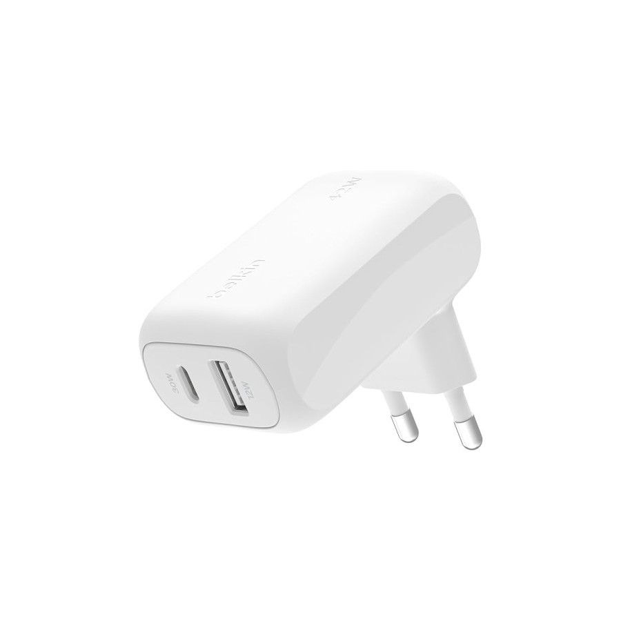 17118-BOOSTCHARGET 42W - 30W USB-C PD PPS + 12W USB-A DUAL WALL CHARGE