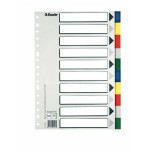 1713-SEPARADOR DE POLIPROPILENO CON 10 POSICIONES FORMATO FOLIO COLORES VIVOS ESSELTE 11610