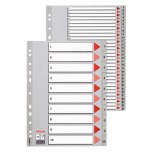 1717-SEPARADOR ALFABETICO POLIPROPILENO MULTITALADRO A-Z FORMATO A4 COLOR GRIS ESSELTE 100112